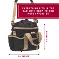 thumbnail image 3 of Bolso Grooming Kit Weaver Leather de 7 piezas de nailon negro/beige, 3 of 6