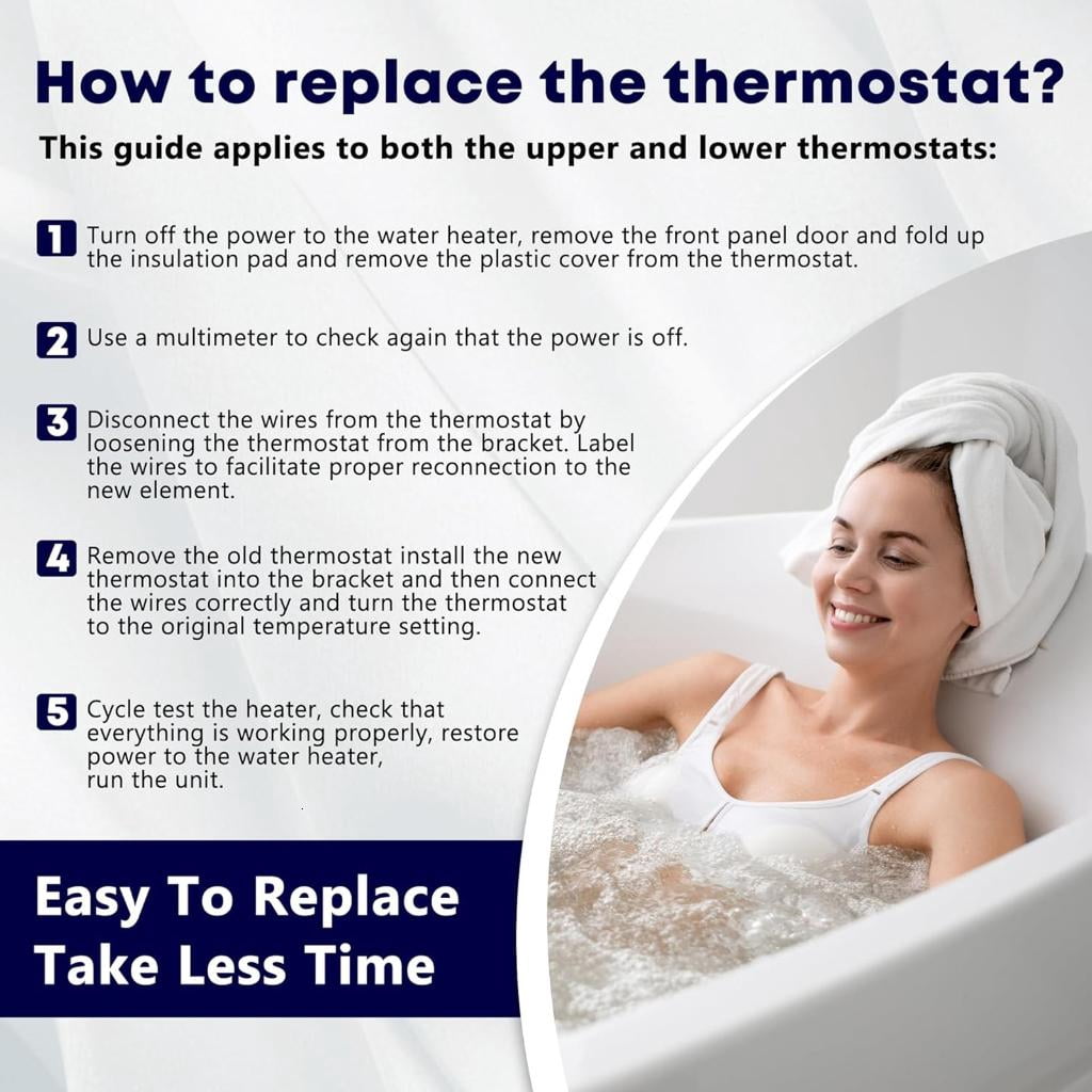 ANXPTIME Volumetric Water Heater Thermostat Temperature Controller Electric Water Heater Thermostat Easy to Installation
