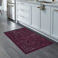 thumbnail image 2 of Maples Rugs Pelham Vintage Kitchen Rugs Non Skid Accent Area Carpet [Made in USA], 2'6 x 3'10, Wineberry, 2 of 5