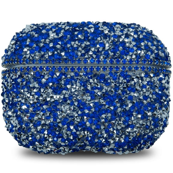 Sparkly Diamond Case for Airpods Pro, Shockproof Protective Premium Bling Rhinestone Cover Skin Compatible with AirPods Pro Charging Case - Bling Pro (Phytonic Blue)