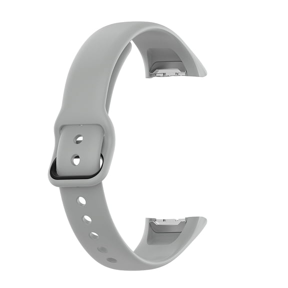 Sport Silicone Watch Strap for Samsung Galaxy Fit SM-R370, Adjustable Waterproof Sweatproof Replacement Band, Comfortable Durable Wrist Strap for Gym & Running (Grey)