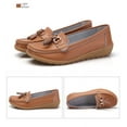 thumbnail image 6 of YAZI Women Slip On Leather Comfort Rubber Sole Flats Shoes, 6 of 6