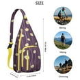 thumbnail image 2 of Vintage Floral Sling Backpack - Retro Daisy & White Blooms Pattern, Fashionable Multi-Functional Bag, 2 of 4