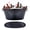 black, variant on BREKX Colt Cylindrical Smooth and Hammered Beverage Tub with Mat, Rust Proof