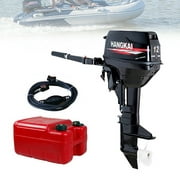 Anqidi 12HP 2 Stroke Outboard Motor Marine Fishing Boat Engine 8.8KW 169CC Water Cooling CDI System