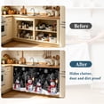 thumbnail image 4 of Black Christmas Cabinet Curtain 35"Wx35"L, Dustproof Under Sink Skirt with Self Adhesive Tape, Winter Snowman Xmas Tree Snowflake Cabinet Curtain Cover for Kitchen Sink, Bathroom Vanity, Laundry Room, 4 of 9