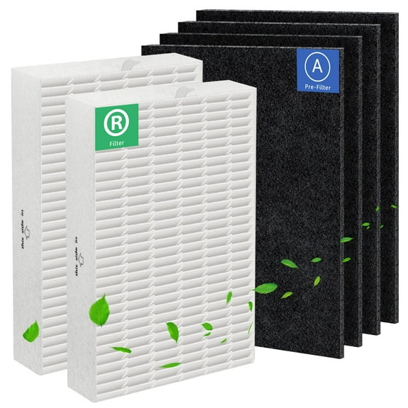Brightify HEPA Filter Replacement for Honeywell HPA100, 2 HEPA Replacement Filters R 4 Carbon Pre-Filters A, Air Purify Filter Replacement for Honeywell HPA094, HPA3100, HPA5100 Series
