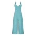 thumbnail image 4 of Cavosen Formal Jumpsuits for Women Plus Size Loose Jumpsuits Camisole Overalls with Pocket Solid Lightweight Summer Work Rompers, 4 of 6