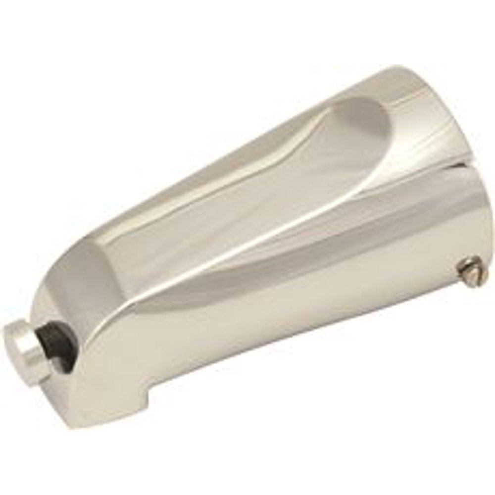 Bathtub Spout With Front Diverter And Top Shower Adapter, Pvd Satin