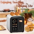 thumbnail image 2 of SEEDEEM Toaster 2 Slice with Touch Screen, Faster Heating Speed, 7 Shade Setting, 6 Bread Type, 1.5&rdquo;Wide Slots Toaster, Removable Crumb Tray, 1, 2 of 8