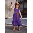 thumbnail image 6 of Arshiner Girls Summer Maxi Dresses Short Sleeve Casual Flowy Tiered A-Line Dress with Pockets, 6 of 7