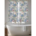 thumbnail image 5 of Blue Pink Spring Floral Sheer Curtains 72 Inch Length 2 Panels Set, Vintage Summer Botanical Voile Window Treatment Rod Pocket Curtains Sheers Drapes for Bedroom/Living Room/Kitchen 52"x72"x2, 5 of 7