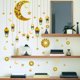 thumbnail image 4 of 1 2 hojas de pegatinas de pared Eid, murales decorativos de Pvc, suministros para manualidades, 4 of 5