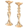 thumbnail image 1 of 2 soportes largos para velas de metal, portavelas para té, candelabro, florero dorado-M , , como se describe, 1 of 7