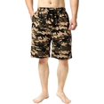 thumbnail image 2 of Bintangor Men's Pajama Shorts 100% Cotton Sleep Knit Elastic Waistband Lounge Wear pj Shorts 2 Pack Yellow Camo+Darkgrey XL, 2 of 7
