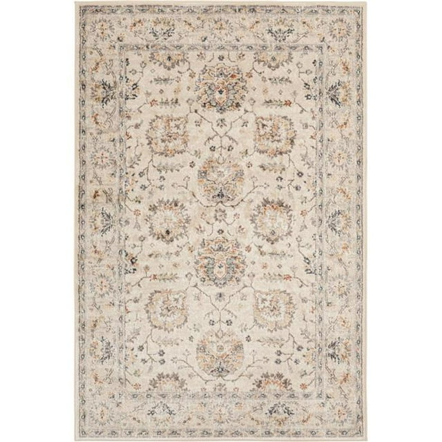 Central Oriental 7207ALS58.150 5 Pi x 7 Pi 3 Po Marcella Roan Rug&44; Blanc Cassé