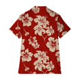thumbnail image 5 of MAIHAN Women's Summer Hawaiian Shirts Floral Short Sleeve Button Down Shirts Hawaii Tropical Beach Tops(Red,M), 5 of 5
