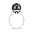 thumbnail image 2 of ANGARA Classic Tahitian Cultured Pearl Ring in 925 Sterling Silver for Women | June Birthstone, Birthday, Anniversary, Jewelry Gift for Women | Pearl Ring, 2 of 7