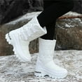 thumbnail image 4 of YOURDIARY Womens Waterproof Winter Snow Boots Warm Faux Fur Lined Outdoor Mid-Calf Booties Hook & Loop, 4 of 10