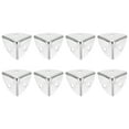 thumbnail image 1 of Uxcell 8 Pack Decorative Box Corner Cover, 18mm Metal Edge Guard, Furniture Corner Edges Protector, Silver, 1 of 6