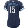 thumbnail image 3 of Women's Nike Whit Merrifield Navy Kansas City Royals City Connect Replica Player Jersey, 3 of 3