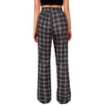 thumbnail image 2 of Siliteelon Elastic Waistband Pajamas Pants for Women Casual Plaid Pajama Bottoms, 2 of 6