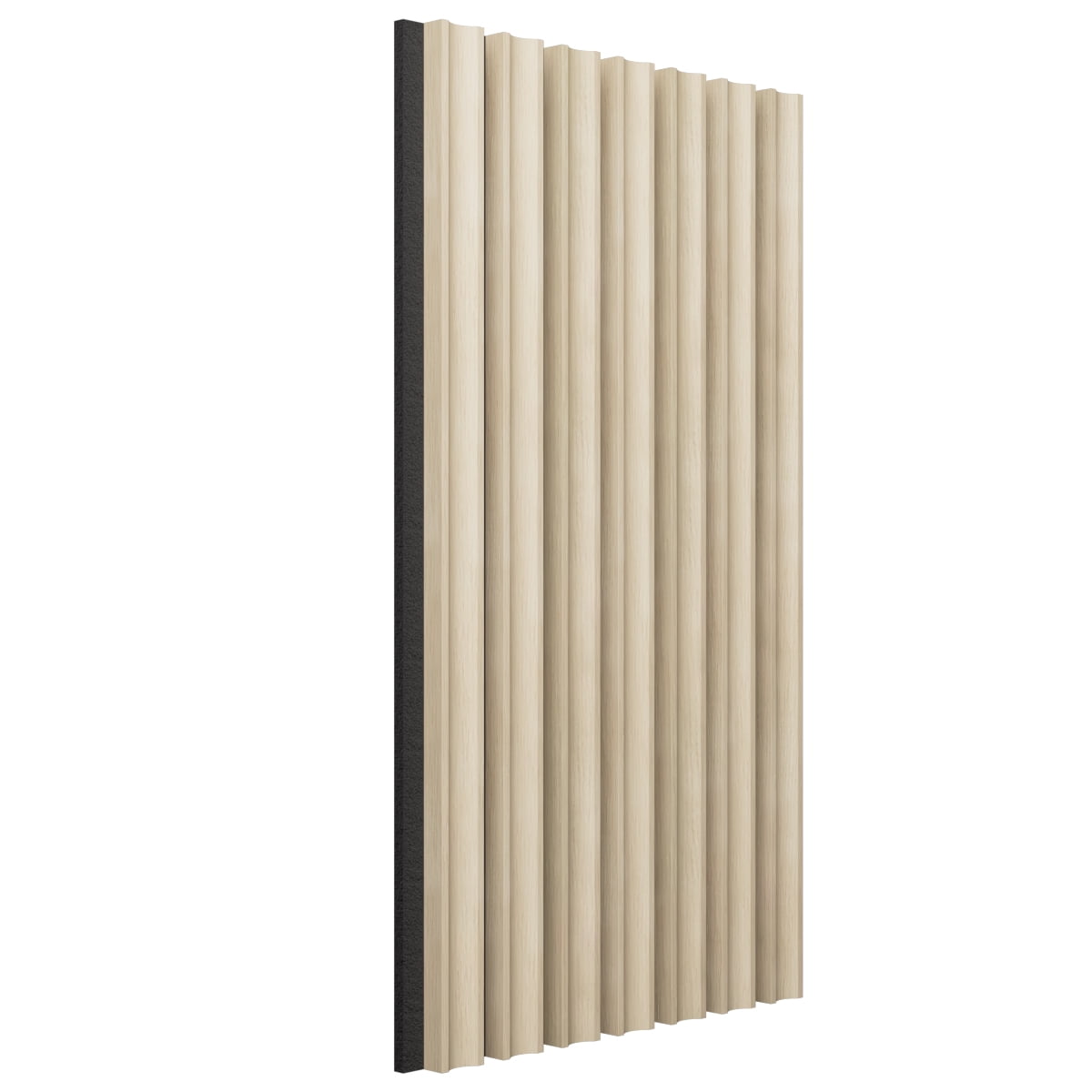 Ekena Millwork AcoustixPro Noise Cancelling Concave Small Slat Wall Panel 11"W x 94 1/2"H, White Wash (2 Pack)