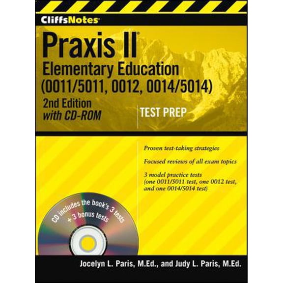 Pre-Owned Cliffsnotes Praxis II Elementary Education (0011/5011, 0012, 0014/5014) , Second Edition [With CDROM] (Paperback) 1118104390 9781118104392