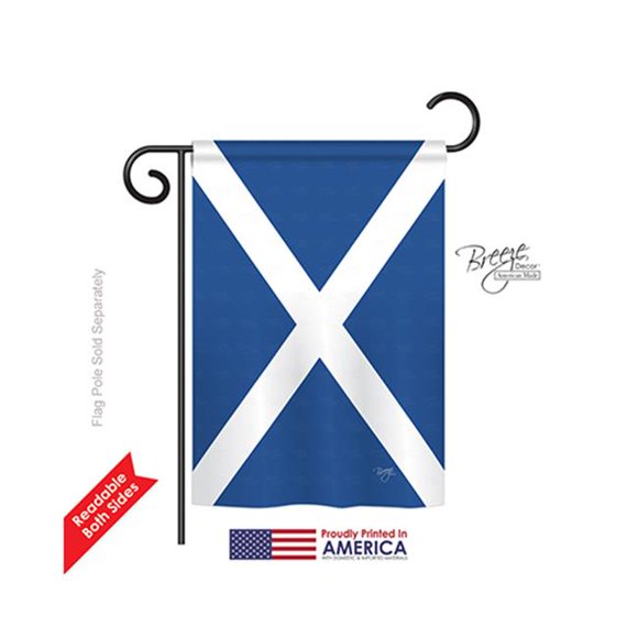 Breeze Decor 58076 St. Andrews Cross 2-Sided Impression Garden Flag - 13 x 18.5 in.
