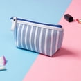 thumbnail image 2 of Kcolen -Tone Striped Zipper Pouch for Travel Makeup and Portable Storage Organizer Bag, 2 of 7