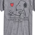 thumbnail image 3 of Peanuts - To Whom it May Concern... I Love You Short Sleeve Graphic T-Shirt, 3 of 6
