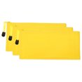 thumbnail image 1 of Unique Bargains Waterproof Zipper File Bags, A6 Document Holders for Office, Yellow 3 Pack, 1 of 6