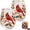 Cardinal, variant on 2026 Garden Morning Bliss Glass Tea Cup, Hummingbird Floral 14 oz Mug with Gold Rim, Gift for Women Mom Garden Lovers