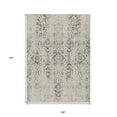 thumbnail image 3 of 9' X 12' Beige And Dark Gray Floral Washable Indoor Outdoor Area Rug, 3 of 5