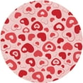 thumbnail image 1 of Ahgly Company Machine Washable Indoor Round Transitional Pink Area Rugs, 7' Round, 1 of 7