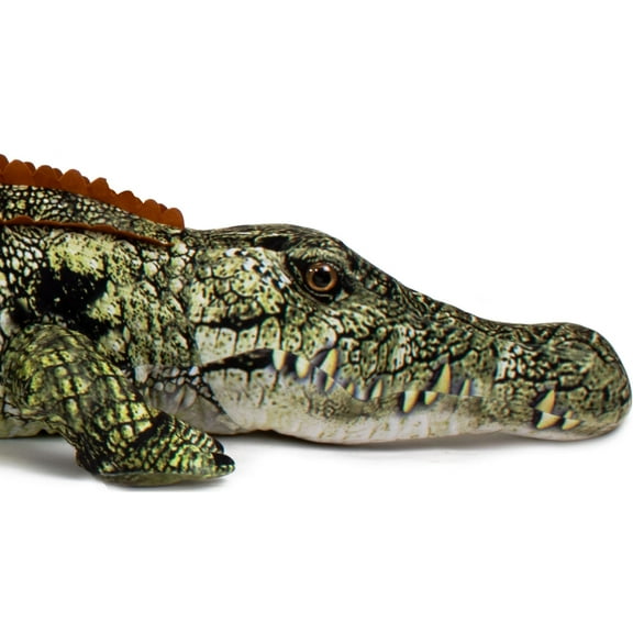 Real Planet GIANT 7 Feet Long Green HUGE Crocodile Alligator Realistic Stuffed Animal, Reptile Plush Toy & STEM Learning Gift for Birthday Boy & Girls