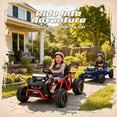 thumbnail image 3 of iYofe 36V Electric Ride on Car, 500W Electric Car for Kids with EVA Wheel, Max Speed 9 mph, Spring Suspension, Adjustable Seat, Bluetooth, Powered Ride on Toys for Big Kids Boys Girls, Red, 3 of 10