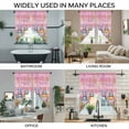 thumbnail image 3 of Easter Gnomes Bunnies Swag Curtains for Kitchen/Bedroom/Living Room, Spring Easter Eggs Floral Pink Wood Scalloped Curtains 63 Inch Long, Window Swag Topper Curtains Valances 2 Panels Set 36"x63", 3 of 8