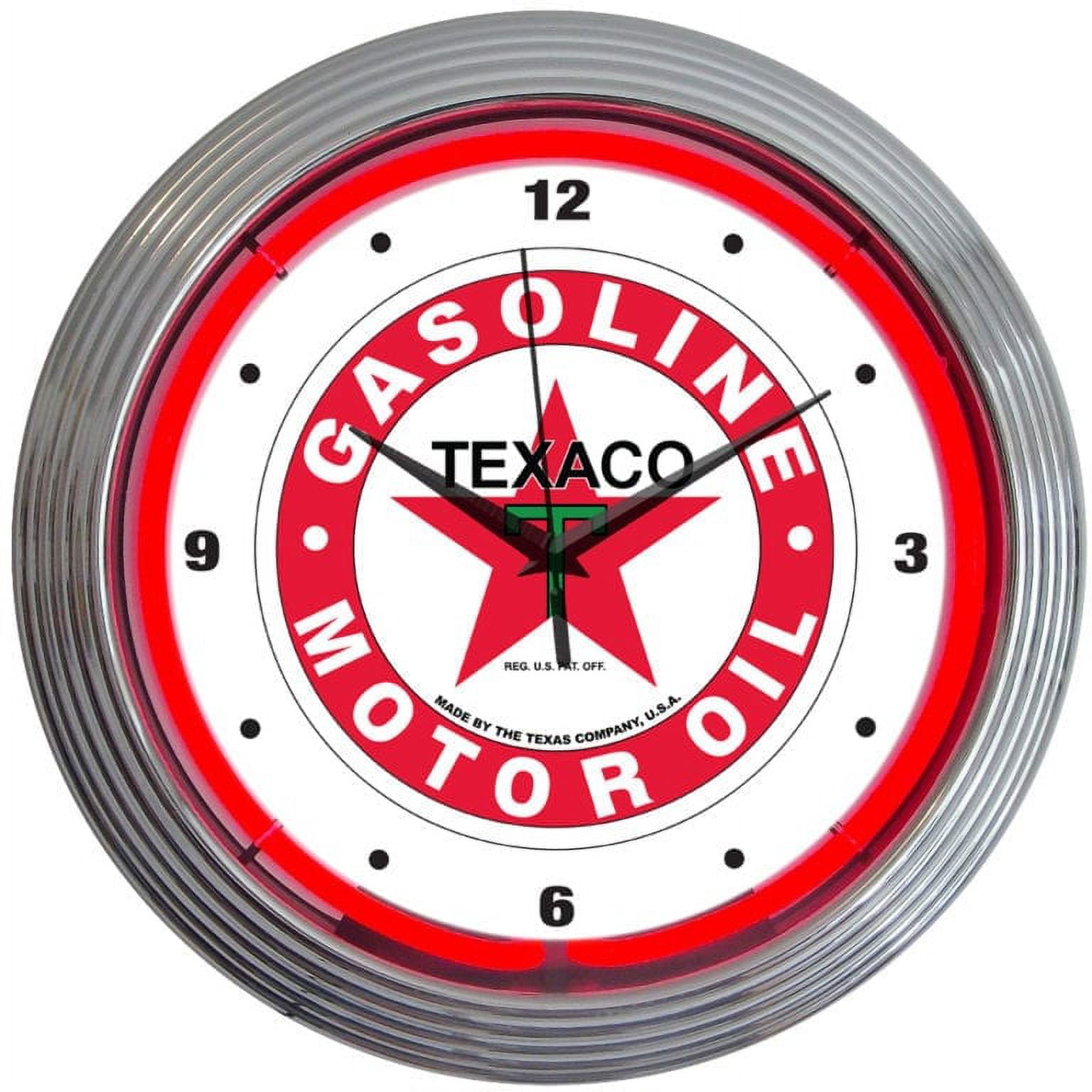 TEXACO MOTOR OIL NEON CLOCK – 8TXOIL
