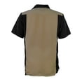 thumbnail image 2 of Men's Two Tone Bowling Casual Dress Shirt (Mocha / Black, 3XL), 2 of 2