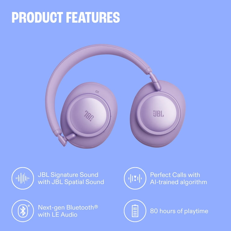 JBL, Live 780NC Wireless Over-Ear Headphones, Black - Walmart.com