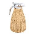 thumbnail image 5 of ToppiJoy 1.5L Coffee Thermal Carafe, Double Walled Vacuum Insualted Carafe with Handmade Rattan Body for Keeping Hot Coffee Tea (Natural), 5 of 11