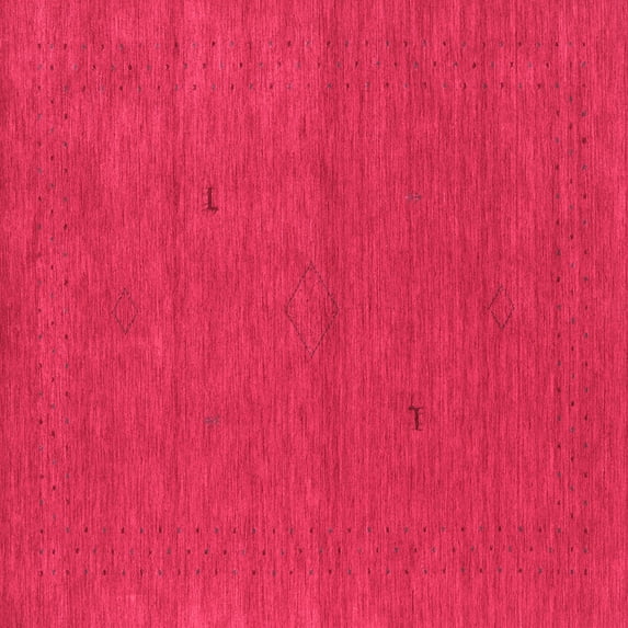 Ahgly Company Indoor Square Abstract Pink Contemporary Area Rugs, 5' Square