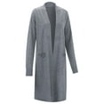 thumbnail image 4 of MIASHUI Veste Châle en Tricot pour Femmes Automne Hiver Mi-Longue Style Trench Chic Cardigan Confortable Gris, Taille Unique, 4 of 8