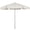 Natural, variant on 7.5' Hex Garden Patio Umbrella 6 Rib Push Up Bright Aluminum with Black Vinyl Coated Weave Canopy