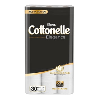 Papel higiénico Kleenex Elegance Cottonelle 30 rollos con 215 hojas dobles c/u