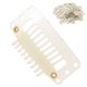 thumbnail image 3 of Clips para pelucas de 1.3 in, peine de acero al manganeso para el cabello, accesorio de bricolaje, accesorios para el tocado de extensiones de cabello para mujeres, extensiones de cabello (100 piezas) Amonsee No, 3 of 6