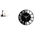 thumbnail image 1 of Estatua de jirafa creativa moderna y reloj de pared de acrílico, pieza central decorativa para escritorio, oficina, estantería, dormitorio, hotel, dec, 1 of 8
