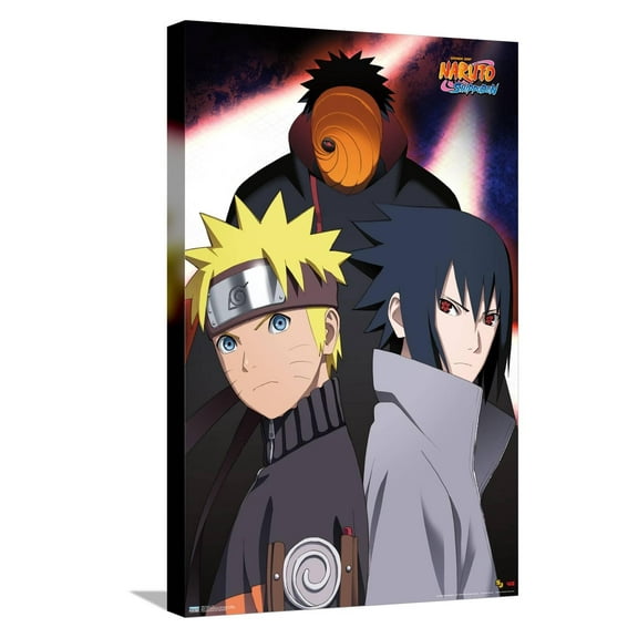Naruto Shippuden - Trio Canvas Wall Poster, 14.725" x 22.375"