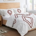 thumbnail image 2 of Aizza Trends Pure Cotton Luxury Tufted Comforter Set Cover, Elegant Tufted Duvet Cover Set with 2 Pillow Covers, Stylish Textured Design With Zipper Closer Size 80" x 90", 2 of 4